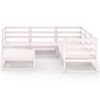 vidaXL 6-tlg. Garten-Lounge-Set Wei&szlig; Kiefer Massivholz