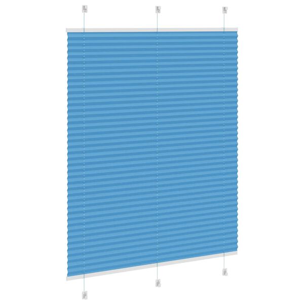 vidaXL Plissee Blau 105x100 cm Stoffbreite 104,4 cm Polyester