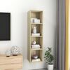 vidaXL TV-Wandschrank Sonoma-Eiche 37x37x142,5 cm Holzwerkstoff