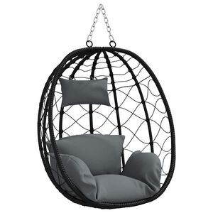 vidaXL H&auml;ngendes Ei-Stuhl Poly-Rattan 91,5 x 54,5 x 107 cm Anthrazit