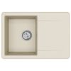 vidaXL Waschbecken Beige 670 x 460 mm 80% Quarz und 20% Harz