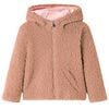 vidaXL Kinder-Kapuzenjacke Teddy-Kunstpelz Heller Cognac 104