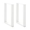 vidaXL Esstischbeine U-Form 2 Stk. Wei&szlig; 60x(72-73) cm Stahl