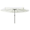 vidaXL Gartenparasol Weiß und Schwarz 395 x 395 x 245 cm
