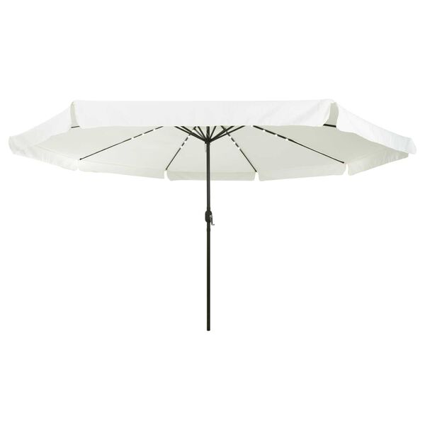 vidaXL Gartenparasol Weiß und Schwarz 395 x 395 x 245 cm