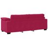 vidaXL 3-Sitzer-Sofa Weinrot 220x77x82 cm Samt