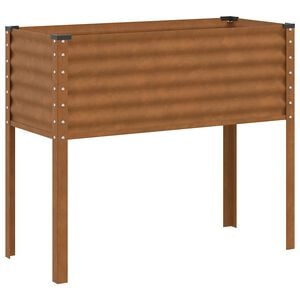 vidaXL Gartenpflanzgef&auml;&szlig; 100 x 45 x 90 cm Verwitterungsstahl