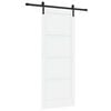vidaXL Schiebet&uuml;r 83 x 211 cm Holzwerkstoff Wei&szlig; und Schwarz