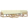 vidaXL Outdoor-Sofagarnitur 6 stk. Wei&szlig; und Creme
