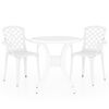 vidaXL 3-tlg. Bistro-Set Aluminiumguss Wei&szlig;