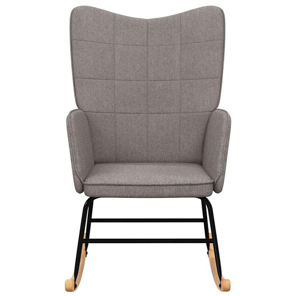 vidaXL Schaukelstuhl Taupe Stoff