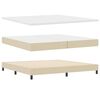 vidaXL Boxspringbett mit Matratze mit LED Creme 200 x 200 cm Stoff