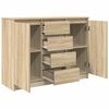 vidaXL Sideboard mit Schubladen Sonoma-Eiche 100,5x35x76 cm