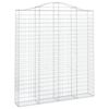 vidaXL Gabionen mit Hochbogen 3 Stk. 200x30x220/240cm Verzinktes Eisen