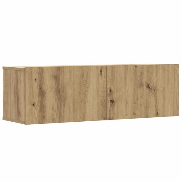 vidaXL 6-tlg. TV-Schrank-Set Wandmontage Artisan-Eiche Holzwerkstoff