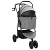 vidaXL Faltbarer Haustierwagen Grau 78 x 54 x 101 cm Polyester