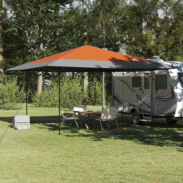 vidaXL Pop-up Pavillon Zelt Orange 400 x 400 cm Stoff