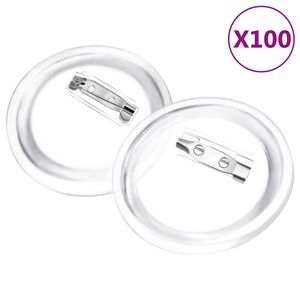 vidaXL Button-Set mit Anstecknadel 100 Stk. Acryl 58 mm