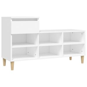 vidaXL Schuhregal Wei&szlig; 102x36x60 cm Holzwerkstoff