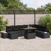 vidaXL Garten Essgruppe mit Kissen 9 pcs Schwarz und Braun