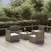 vidaXL 5-tlg. Garten-Lounge-Set mit Kissen Grau Poly Rattan