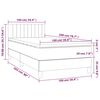 vidaXL Boxspringbett mit Matratze Schwarz 100x200 cm Stoff