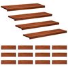 vidaXL Treppenstufen 16 stk. 100 x 25 x 2 cm Braun Massivholz Buche