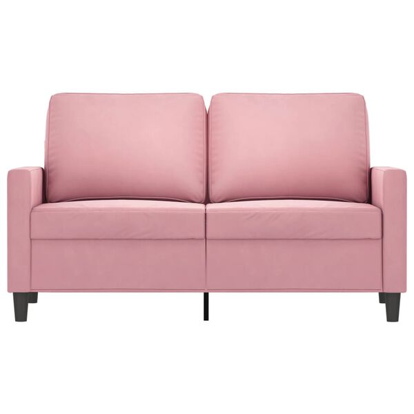 vidaXL 2-Sitzer-Sofa Rosa 120 cm Samt