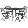 vidaXL Gartenm&ouml;bel Set 5 pcs Anthrazit Eisen und Stahl