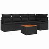vidaXL Gartensofa-set 6 stk. Schwarz Poly-Rattan