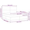 vidaXL LED Boxspringbett Hellgrau und Wei&szlig; 160 x 200 cm Cordstoff