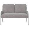 vidaXL Sofas mit Kissen 110cm Hellgrau Sperrholz