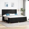 vidaXL Boxspringbett mit Matratze Schwarz 200 x 200 cm Stoff