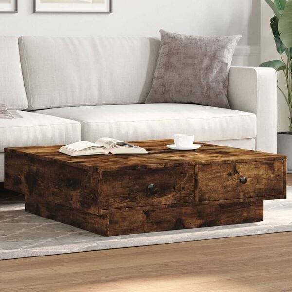 vidaXL Couchtisch R&auml;uchereiche 90x90x28 cm Holzwerkstoff