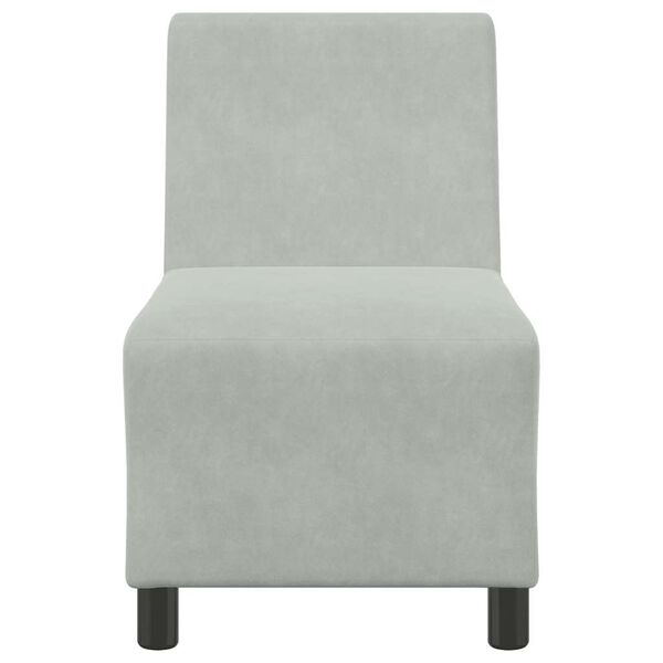 vidaXL Modulares Sofa ohne Armlehnen Hellgrau 55 cm Samt