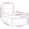 vidaXL Boxspringbett mit Matratze Hellgrau 80x200 cm Samt