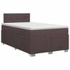vidaXL Boxspringbett mit Matratze Dunkelbraun 120 x 200 cm Stoff