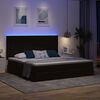 vidaXL Bett mit Stauraum und LED mit LED Schwarz 200 x 200 cm Samt