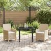 vidaXL Garten Essgruppe 3 pcs Beige Poly-Rattan