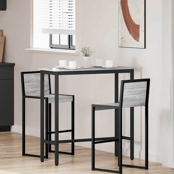 vidaXL Tisch Graues Sonoma 100 x 40 x 100,5 cm