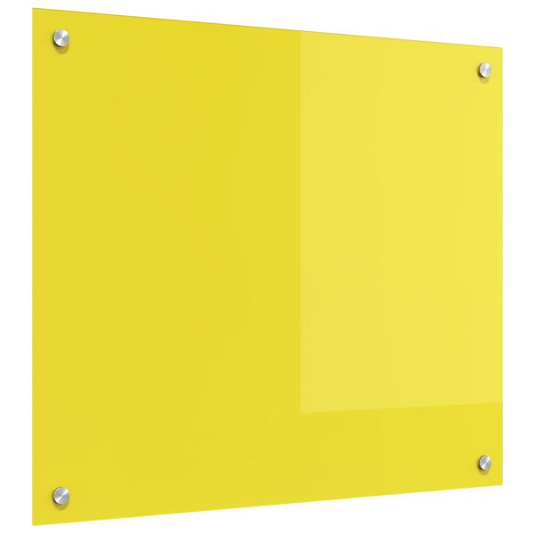 vidaXL Küchenrückwand Gelb 70 x 60 x 0,6 cm Gehärtetes Glas