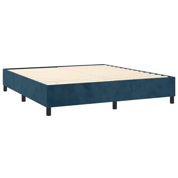 vidaXL Boxspringbettgestell Dunkelblau 180x200 cm Samt