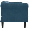 vidaXL Sofa 2-Sitzer Blau Samt