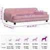 vidaXL Hundebett Rosa 90x53x30 cm Samt