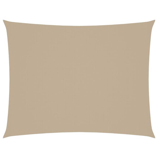 vidaXL Sonnensegel Oxford-Gewebe Rechteckig 5x6 m Beige