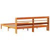 vidaXL Bettgestell mit Kopfteil ohne Matratze Wachsbraun 180x200 cm