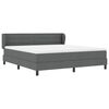 vidaXL Boxspringbett mit Matratze Dunkelgrau 180 x 200 cm Stoff