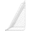 vidaXL Fußballtor mit Netz Weiß 366x122x182 cm Stahl