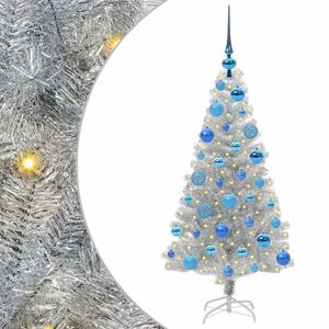 vidaXL Weihnachtsbaum Silber 120 cm PET