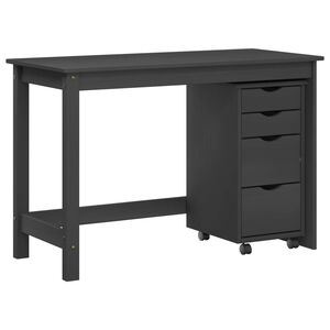 vidaXL Desk und Rolling Cabinet Set MOSS 2 pcs Grau